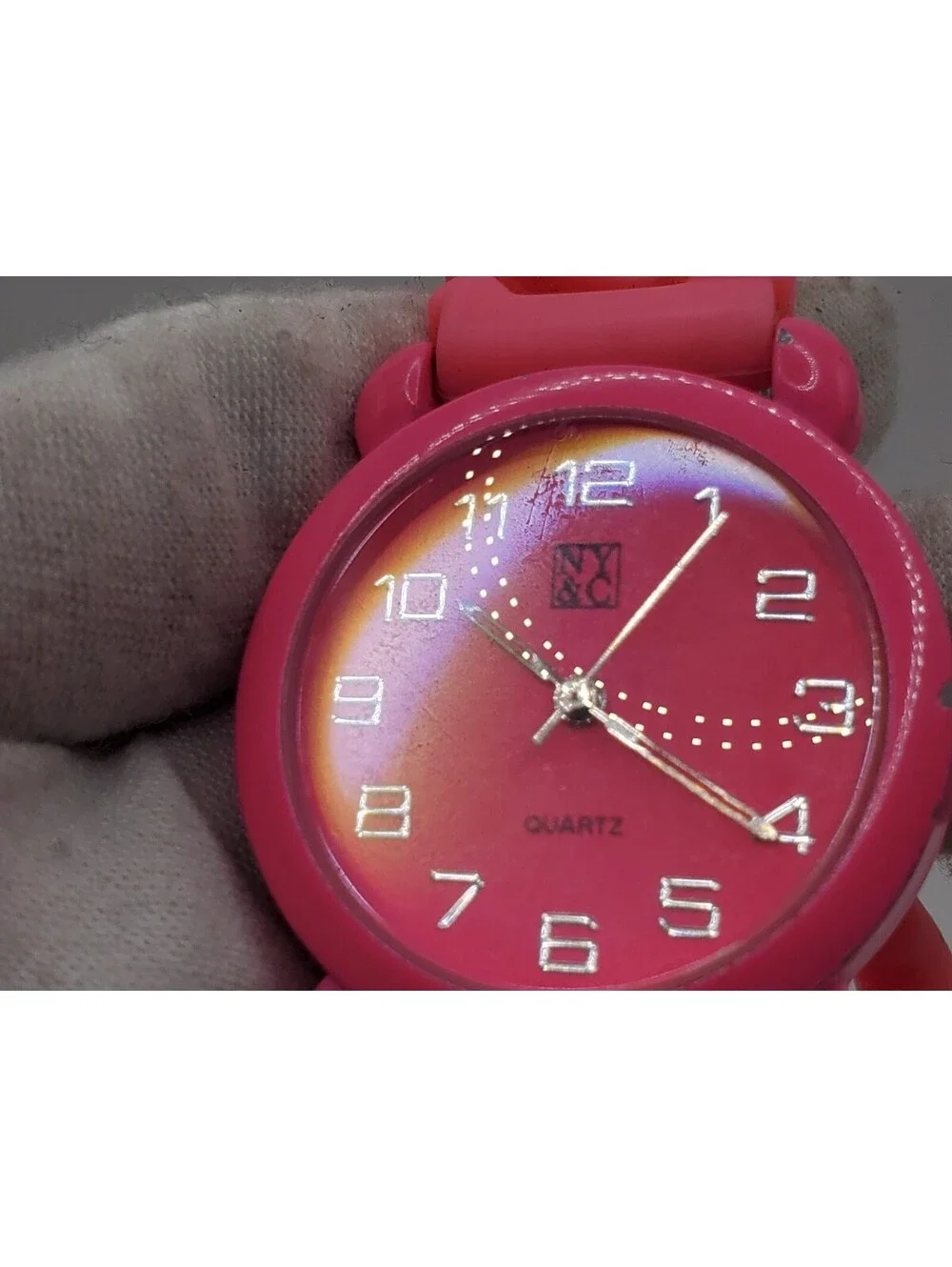 NY&C Watch Women 34mm Pink Round Dial New Battery